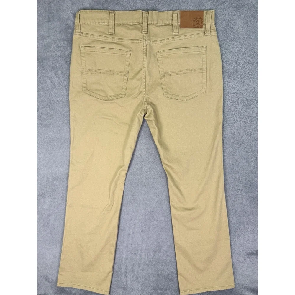 Cody James Jeans Mens 38x32 Tan Denim Jackson Slim Straight Stretch Western‎